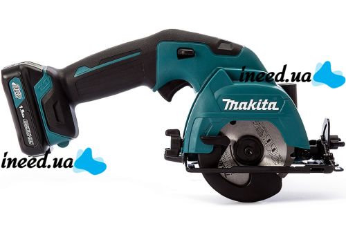 Акумуляторна дискова пила Makita HS301DWYE 10.8 V 1.5 Ah ручна циркулярна пила 85 мм 25.5 мм на два акумулятора для чистого розпилу в кейсі