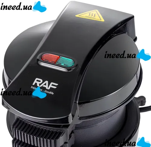 Electric double-deck burger maker RAF R.2204 600 W round burger machine with non-stick coating for cooking burgers from mains 220V