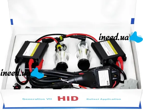 Комплект ксенону Bosch H3 HID 4300K 35W 12V з блоками розпалу і лампами, набір ксенонових ламп для фар в авто Теплий білий