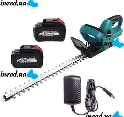 Makita DUH483Z 48V 4 Ah cordless hedge trimmer with two batteries, Makita double-sided branch trimmer, bush and grass trimmer 48 cm