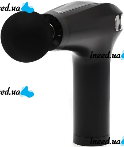Manual massage gun Fascial Gun Pro HB-005 Black 4 nozzles, wireless percussion vibration massager for the whole body on a battery Black