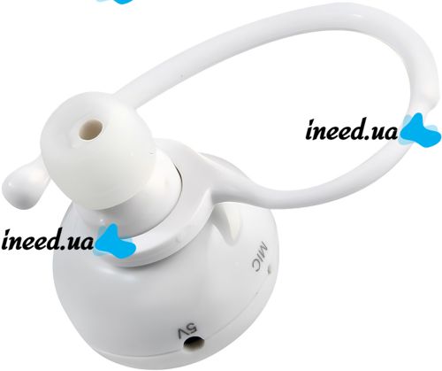 Бездротовий стерео навушник AirBeats Bluetooth mini 4.0 White Вакуумна гарнітура з вбудованим мікрофоном і шумозаглушенням для IOS і Android Білий
