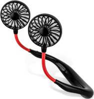 Портативний вентилятор на шию Neck Fan 360° бездротовий шийний спортивний охолоджувач 3 швидкості з акумулятором, LED-підсвічуванням і USB зарядкою