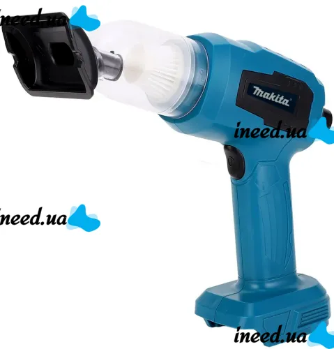Акумуляторний пилосос Makita CVC-21 21V з насадками, бездротовий ручний автопилосос Макіта 3 режими швидкості для сухого прибирання в авто і вдома Синій