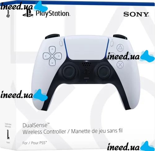 Sony PlayStation DualSense Wireless Joystick Gamepad for PS5 Cordless Game Controller with Microphone and Vibration for Console and PC White