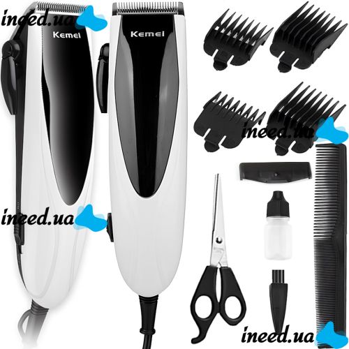 Kemei KM-6355 10W Wired hair clipper professional trimmer for edging beard and mustache from the network with replaceable Gemei nozzles