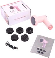 Anti-cellulite massager Deep Rolling Massager SL-630 hand-held rechargeable vibration massager, lymphatic drainage gun for the whole body with nozzles W44, LY-635