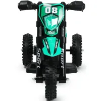 Детский электромотоцикл Cool Mountain 26X-130 Зеленый электрический байк на аккумуляторе с LED подсветкой, музыкой для детей от 2-х лет до 25 кг
