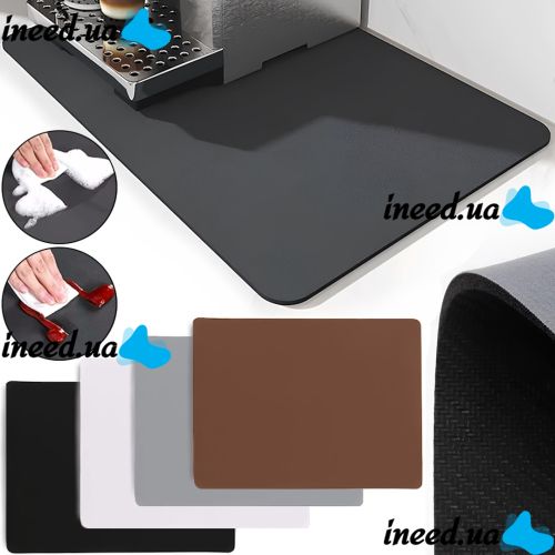 Вологопоглинаючий Нано килимок для сушіння посуду Kitchen Rug 40х30 см універсальна кухонна сушарка, антиковзаюча гумова підкладка для кухні