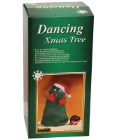 Dancing Xmas Tree ET02 interactive Christmas tree 17x10 cm rotating musical Christmas tree with hat on batteries