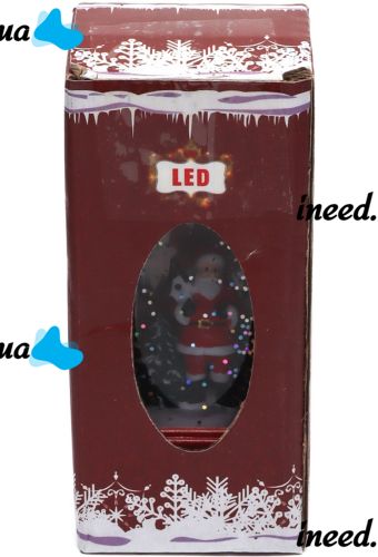 Santa Claus Christmas Lantern with Deer KM-1641 New Year Decorative LED Lamp, Battery Operated Telephone Booth Warm White