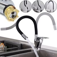 Flexible Kitchen Faucet Zegor YUB4-F181KB 47 cm Vertical Kitchen Faucet with Flexible Silicone Spout Bottom Connection Water Tap HA-181 Black