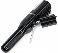 Wireless Trimmer for Clipping and Removing Split Ends Fasiz HCM-5007 240W Rechargeable Hair Polishing Comb with Hair Clips