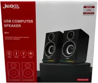 Wired Computer Speakers Jedel S-578 2.0 6W Stereo RGB Speaker with Volume Control, Backlit Speaker for PC and Laptop from USB