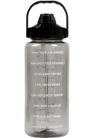 Sports Bottle with Water Drinker Water Bottle Large Gym 2L Portable Airtight Bottle with Timer, Straw and Handle for Sports