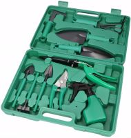 Garden tools set MAR-POL M83053 10 in 1 set of tools in a case, trowel rake secateurs trowel trowel brush cutter for garden and vegetable garden in a suitcase