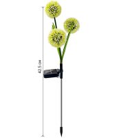 Садовий декоративний ліхтар Кульбабки LED Flower Solar Light AD-2302 42.5 см 2 штуки вуличний світильник на сонячній батареї Теплий білий