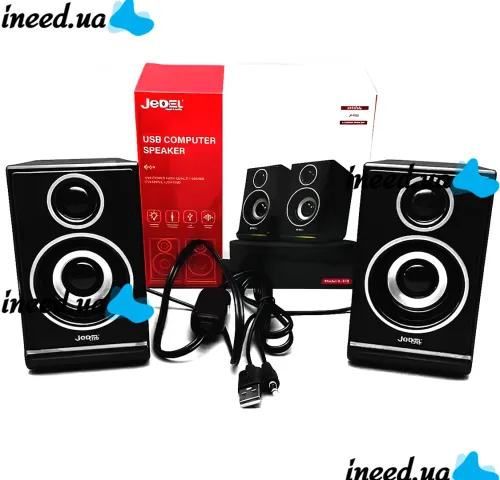 Wired Computer Speakers Jedel S-578 2.0 6W Stereo RGB Speaker with Volume Control, Backlit Speaker for PC and Laptop from USB