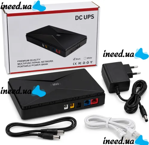 Andowl Q-UP900 UPS for Wi-Fi Routers, 5V, 9V, 12V, 8800mAh Power Bank, 18W UPS for Modems, Switches, and Cameras