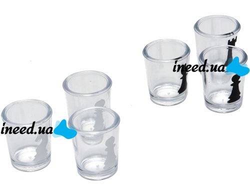 Gift Game Set Drunken Chess Game Chess GB-086 table alcohol game 25x25 cm set of chess glasses and a glass board for adults