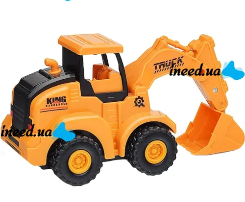 Дитяча іграшка екскаватор з рухомим ковшем Engineering Veicle Truck Sy686b - 613 іграшковий бульдозер машинка 17х7.5х8. 5 см для дітей Жовтий