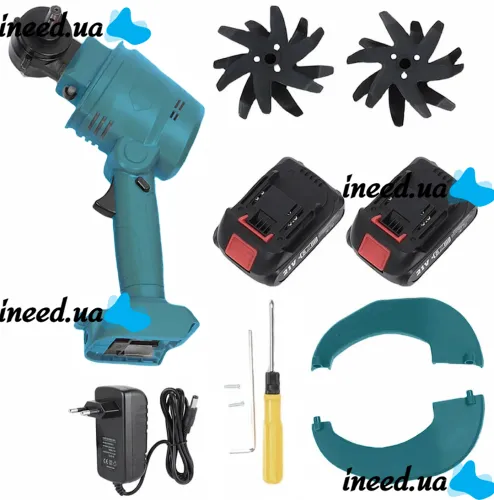 Makita G6685 cordless handheld mini cultivator for loosening and weeding the vegetable garden, cordless electric cultivator with 2 batteries for the garden
