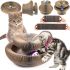 Когтеточка лежанка для кошек Cat Scratching Board 2 в 1 напольная складная игрушка с мячиком для игры из гофрокартона, раскладной волшебный орган