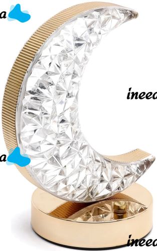 Настільна лампа-нічник Star Moon Table Light 17 сенсорний нічник місяць, Світлодіодна лампа світильник з кристалами на акрилової підставці 3 режими
