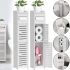 Напольный пенал в ванную Sleek Bathroom Storage Cabinet PK-01 узкий пластиковый шкаф 80х15х15 см органайзер с держателем для хранения бумаги Белый