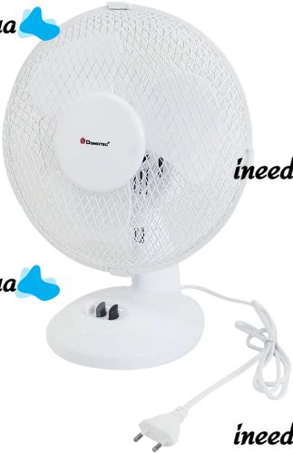Настольный вентилятор Domotec MS-1624 портативный поворотный электровентилятор 2 режима скорости с защитной сеткой для дома 23W MS1624 Белый 