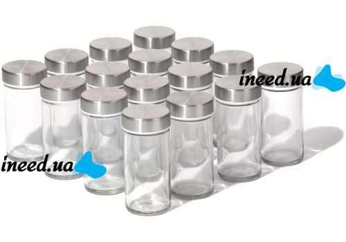 Набор баночек для хранения специй и приправ Spice Rack T013-16 полка органайзер на 16 отсеков, комплект емкостей для сыпучих продуктов на подставке