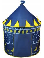 Children's Play Tent Tent Beautiful Cubby house 135X105 cm Folding Game Lock, Prefabricated Teepee for Games with Carrying Bag Blue 