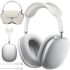 Wireless Bluetooth Headphones AirPods Max Silver Full-size Bluetooth Stereo Headphones with Microphone and Noise Reduction in the Smart Case MGYJ3