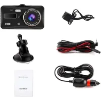 Автомобільний відеореєстратор 4 " Full HD сенсорний екран DVR BT - 100 на 2 Камери заднього виду Універсальний авторегістратор з двома камерами