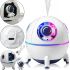 Rechargeable Humidifier Night Light Space Capsule Humidifier MJ046 Rocket with Astronaut 1200 mAh with LED Backlight Aroma Diffuser AND-9-20 White