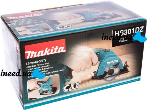 Акумуляторна дискова пила Makita HS301DZ циркулярна пила на два акумулятора для поздовжнього і поперечного розпилу в кейсі 85 мм 25.5 мм