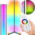 Підлоговий кутовий RGB торшер світильник Nook Lamp 120 см з пультом управління, кутова світлодіодна LED лампа підсвічування з різними режимами Чорний