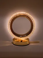 Circle Table Light PC-8217 touch circle night lamp, LED lamp light with crystals on acrylic stand 3 modes