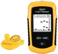 Portable Echo Sounder Lucky Fish Finder FFW1108-1 with Color Screen Up to 100m for Fish Search Universal Wired Fishing Radar Yellow