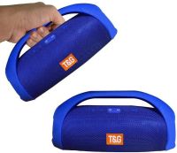 Large Wireless Music Speaker T&G Booms Box Big Blue with Handle, Portable Bluetooth Speaker Style T&G Boombox USB AUX for Android IOS