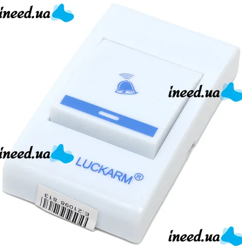 Дверний дзвінок Luckarm Intelligent D006 від розетки 220V бездротова кнопка передавач сигналу і приймач від мережі на 38 мелодій для вхідних дверей до 100 м