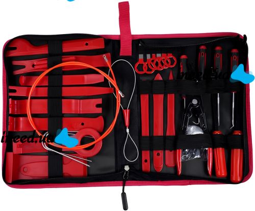 Комплект пластикових знімачів для панелей облицювання Xtrobb 15254 40 в 1 набір інструментів для зняття обшивки і розбирання салону автомобіля в чохлі