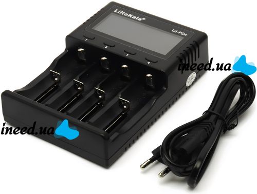 Зарядний пристрій для акумуляторів LiitoKala Lii-PD4 універсальна зарядка c LCD дисплеєм індикатором для батарейок 18650 на 4 акумулятори