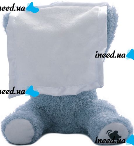 М'яка дитяча іграшка Peekaboo Bear Плюшевий ведмедик 33 см музичний інтерактивний грає в хованки говорить ведмідь від 6 місяців Пікабу Блакитний