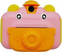 Дитячий фотоапарат з миттєвим друком фото Kids Print Camera Pink цифрова камера Полароїд на акумуляторі для дітей від 6 років 12МП 1080HD рожева