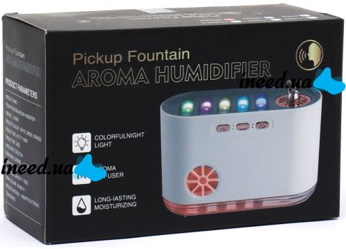 Зволожувач повітря нічник Aroma Humidifier LA-0649 700 мл ультразвуковий настільний очищувач, аромадифузор з RGB LED підсвічуванням USB Білий