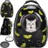Рюкзак для переноски животных CosmoPet Черный лимон 32х25х42 см сумка переноска с прозрачным окошком иллюминатором и сеткой для кошек до 10 кг