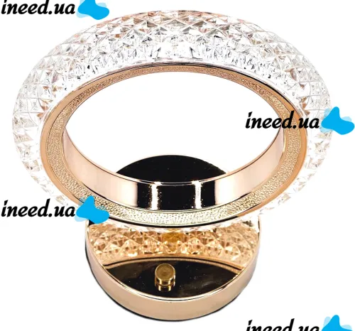 Circle Table Light PC-8217 touch circle night lamp, LED lamp light with crystals on acrylic stand 3 modes