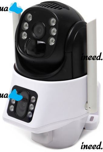 Уличная IP камера видеонаблюдения Solar Camera V36 WI-FI поворотная видеокамера с двумя линзами и удаленным доступом от солнечной панели V36