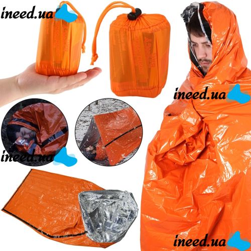Emergency Sleeping Bag Emergency Sleeping Bag Reusable Waterproof Rescue Thermal Bag, Foil Sleeping Bag for Extreme Conditions